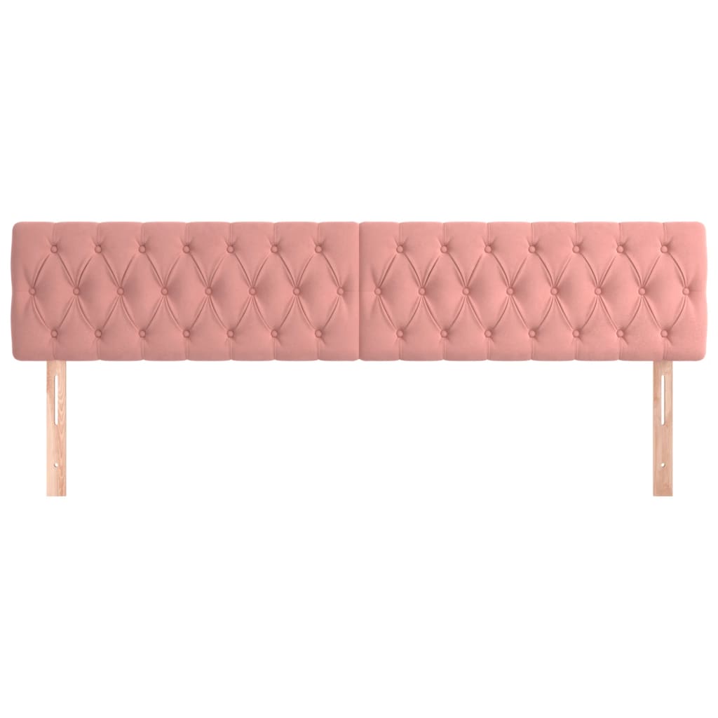 Hoofdborden 200x7x78/88 cm fluweel roze is nu te koop bij PeponiXL, paradijselijk wonen!