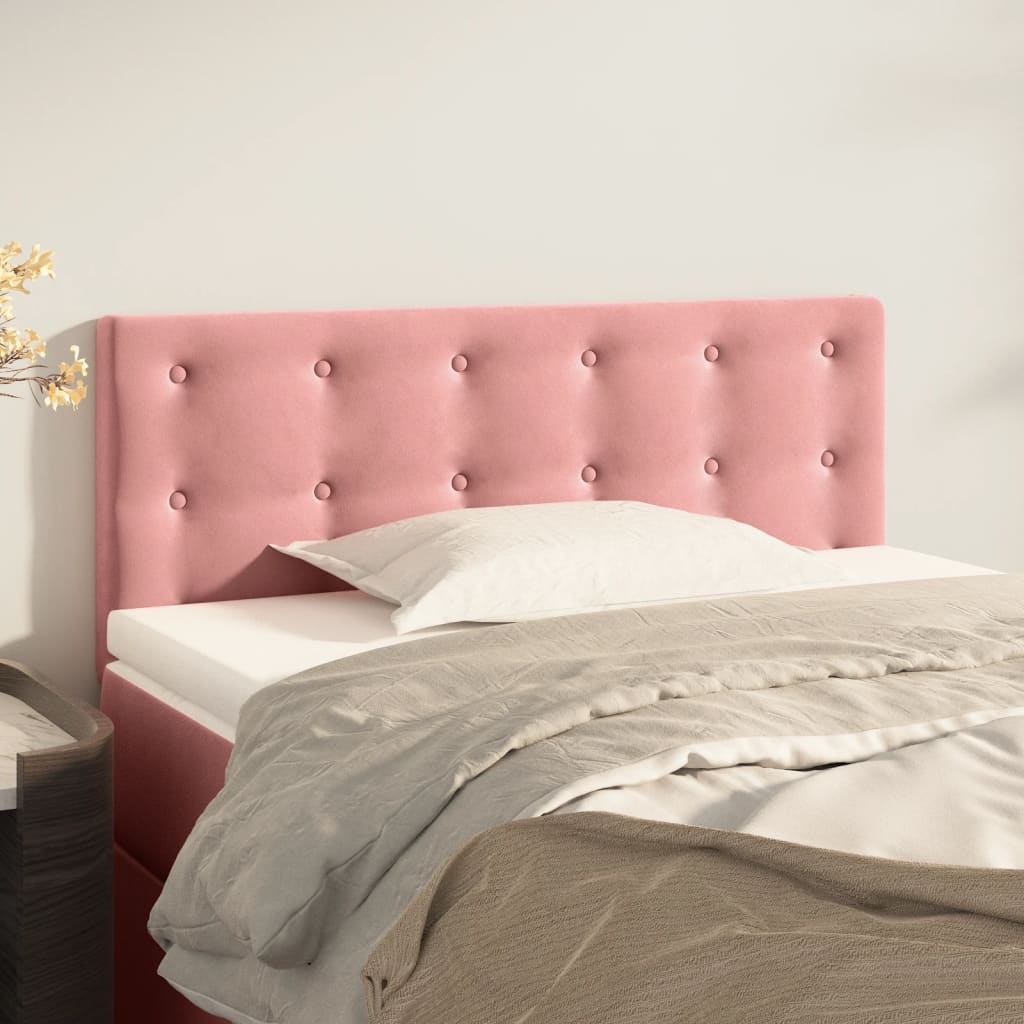 Hoofdbord 90x5x78/88 cm fluweel roze is nu te koop bij PeponiXL, paradijselijk wonen!