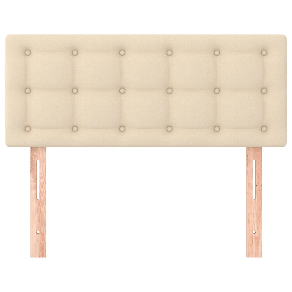 Hoofdbord 100x5x78/88 cm stof crèmekleurig is nu te koop bij PeponiXL, paradijselijk wonen!