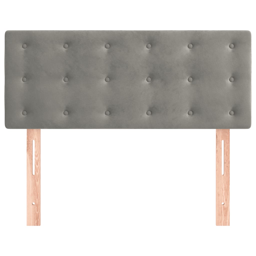 Hoofdbord 100x5x78/88 cm fluweel lichtgrijs is nu te koop bij PeponiXL, paradijselijk wonen!