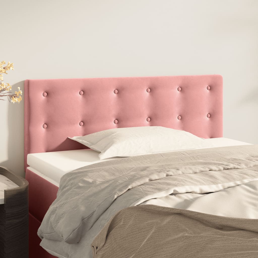 Hoofdbord 100x5x78/88 cm fluweel roze is nu te koop bij PeponiXL, paradijselijk wonen!