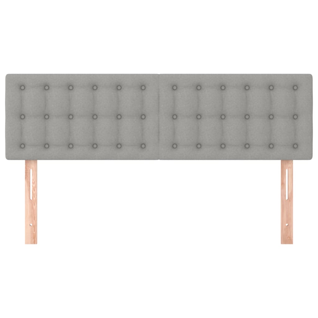 Hoofdborden 144x5x78/88 cm stof lichtgrijs is nu te koop bij PeponiXL, paradijselijk wonen!