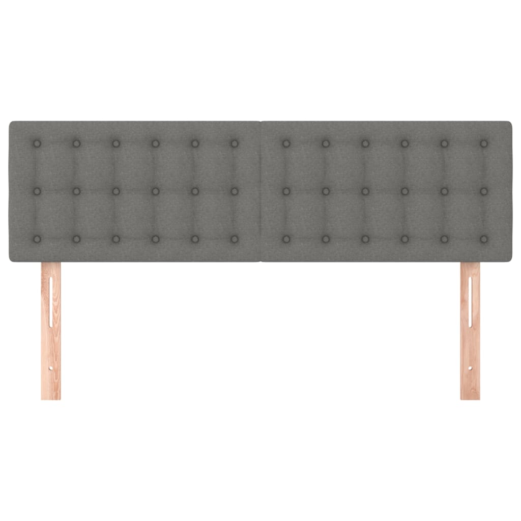 Hoofdborden 144x5x78/88 cm stof donkergrijs is nu te koop bij PeponiXL, paradijselijk wonen!