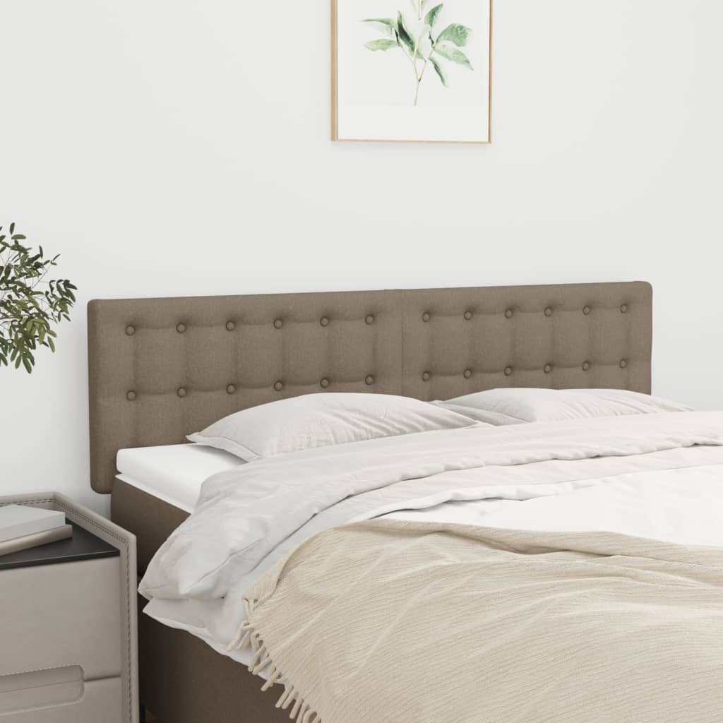 Hoofdborden 144x5x78/88 cm stof taupe is nu te koop bij PeponiXL, paradijselijk wonen!