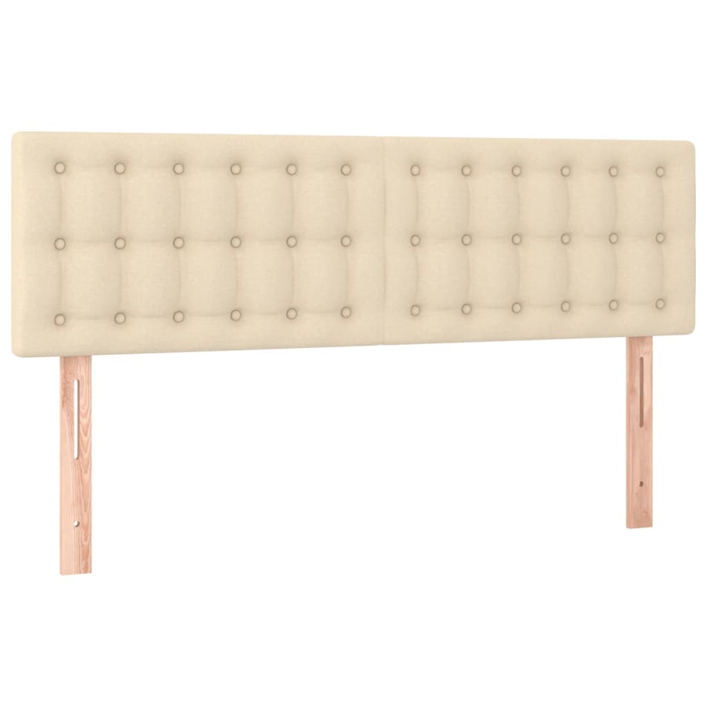 Hoofdborden 144x5x78/88 cm stof crèmekleurig is nu te koop bij PeponiXL, paradijselijk wonen!