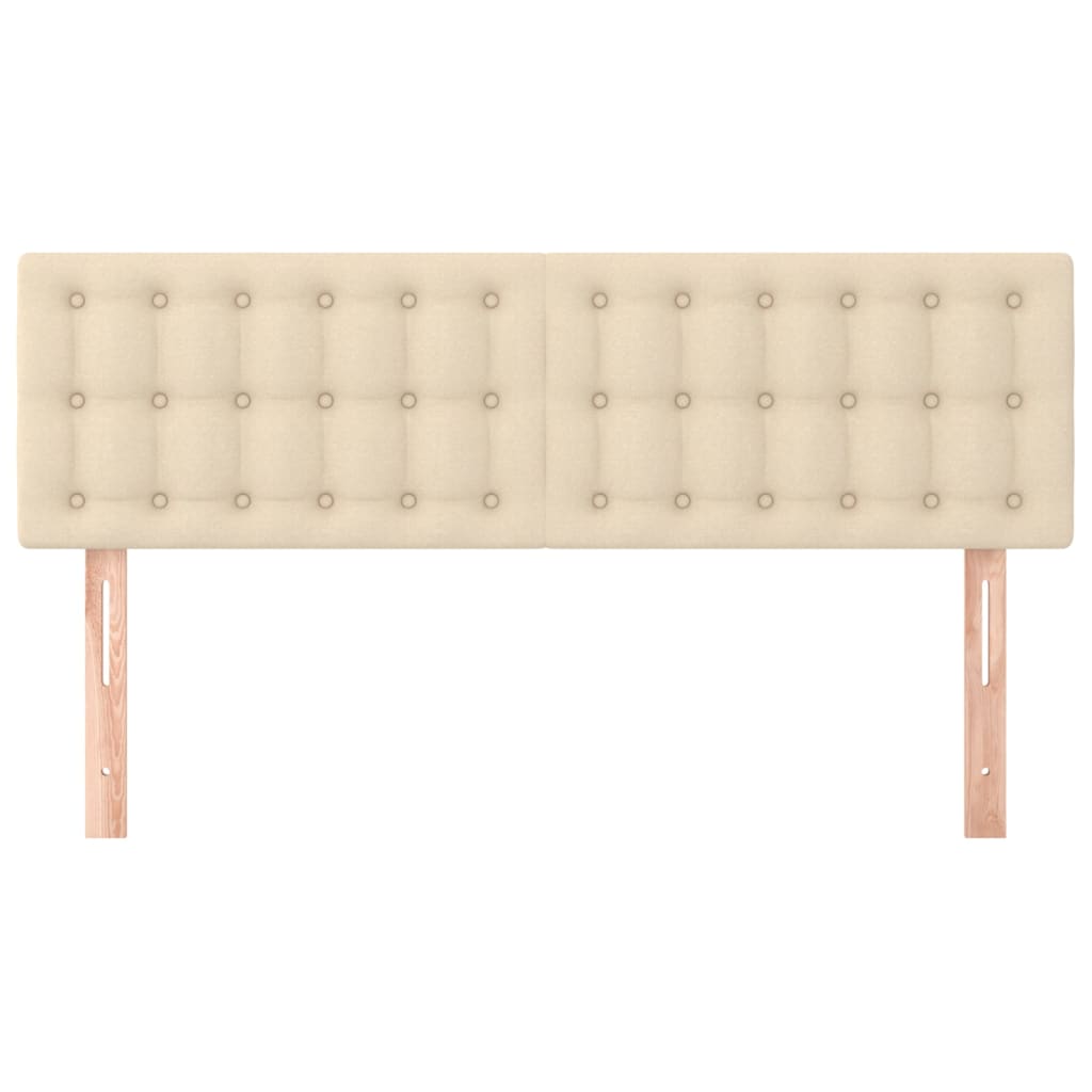 Hoofdborden 144x5x78/88 cm stof crèmekleurig is nu te koop bij PeponiXL, paradijselijk wonen!