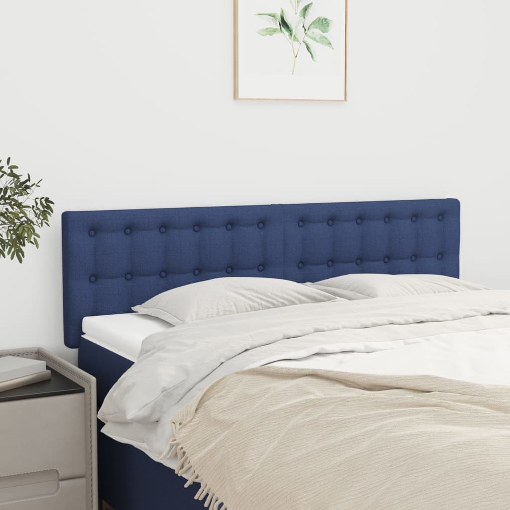 Hoofdborden 144x5x78/88 cm stof blauw is nu te koop bij PeponiXL, paradijselijk wonen!
