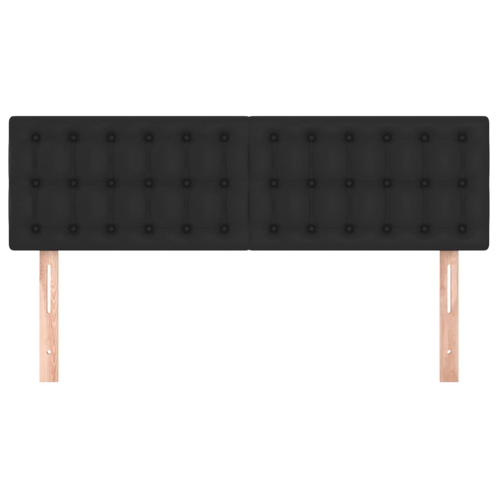 Hoofdborden 144x5x78/88 cm kunstleer zwart is nu te koop bij PeponiXL, paradijselijk wonen!