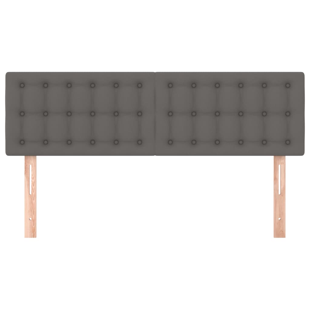 Hoofdborden 144x5x78/88 cm kunstleer grijs is nu te koop bij PeponiXL, paradijselijk wonen!