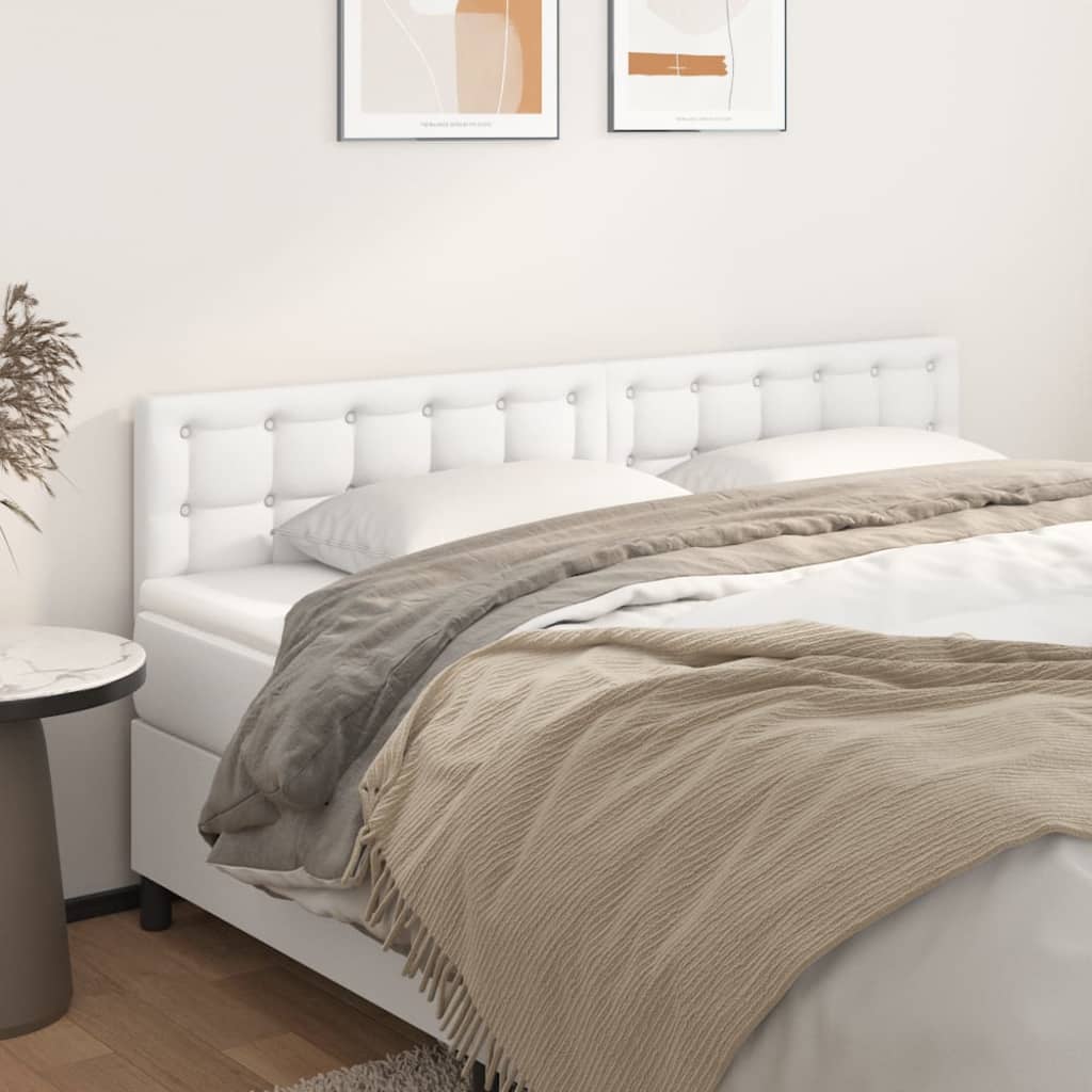 Hoofdborden 160x5x78/88 cm kunstleer wit is nu te koop bij PeponiXL, paradijselijk wonen!
