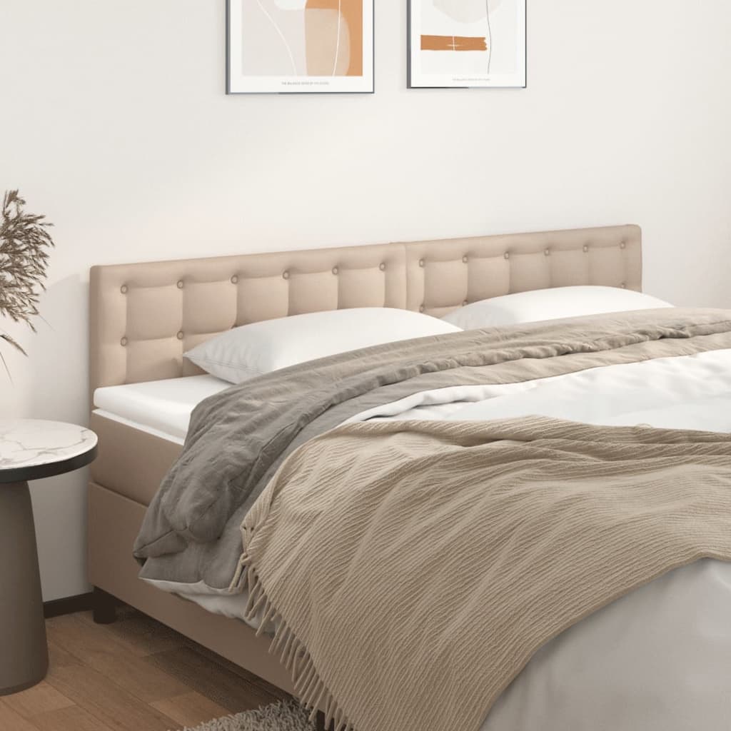 Hoofdborden 160x5x78/88 cm kunstleer cappuccinokleurig is nu te koop bij PeponiXL, paradijselijk wonen!