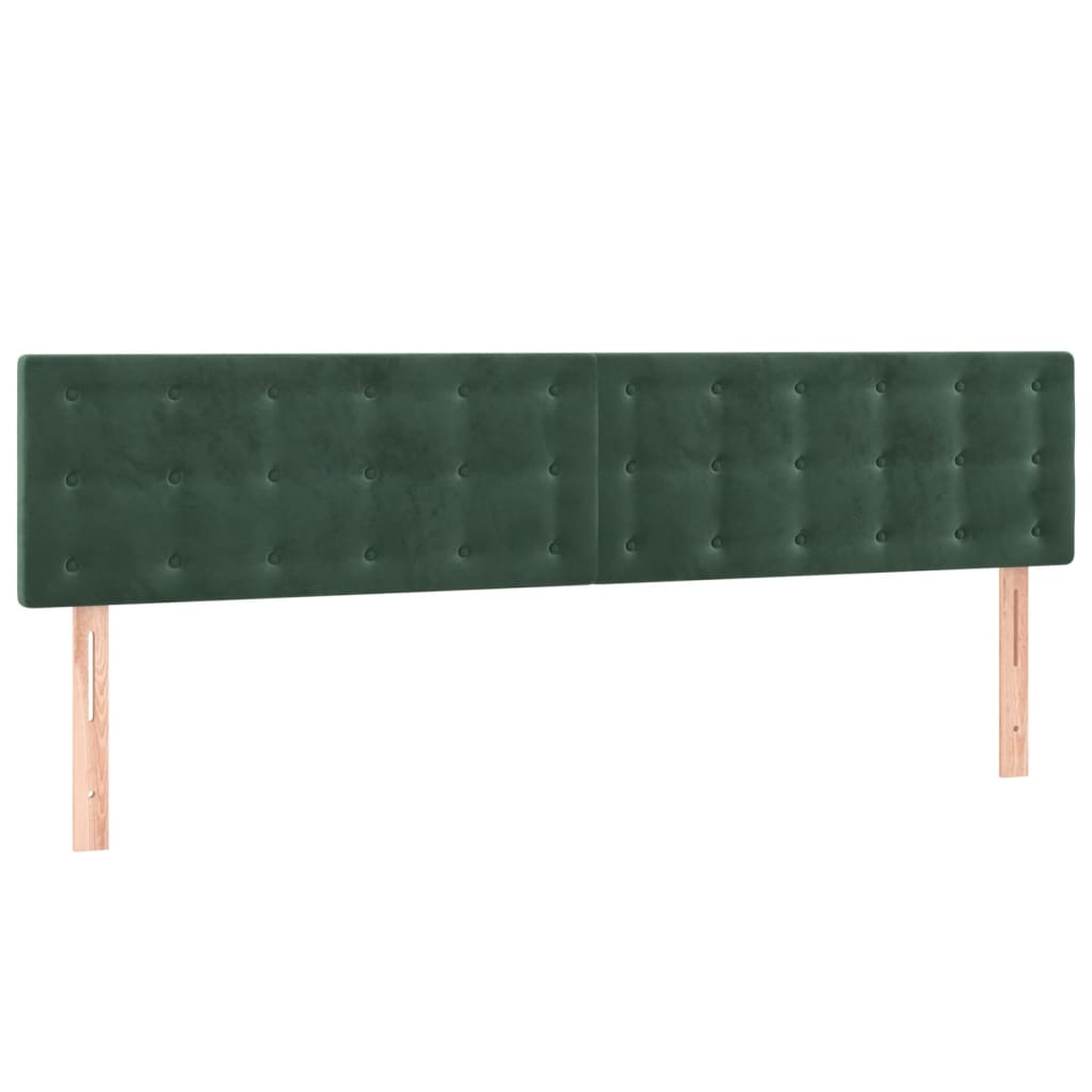 Hoofdborden 160x5x78/88 cm fluweel donkergroen is nu te koop bij PeponiXL, paradijselijk wonen!