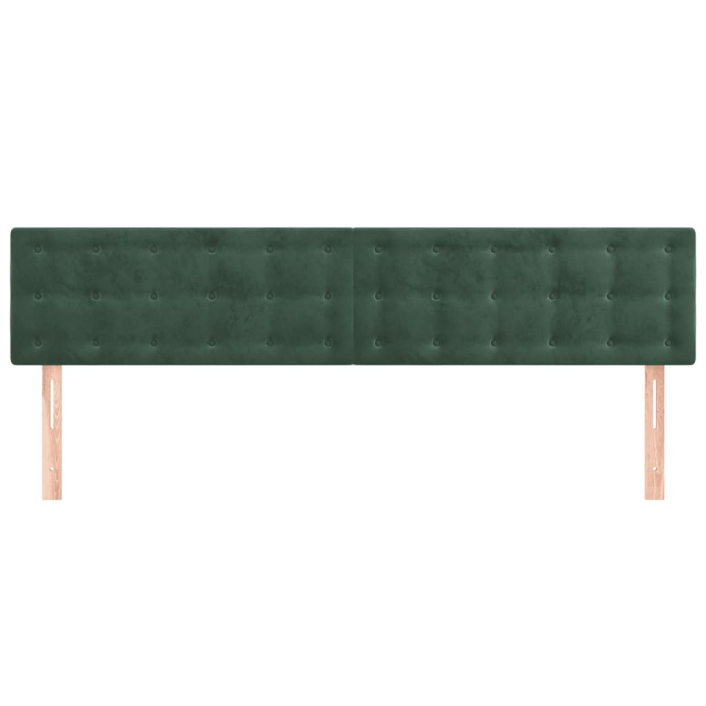 Hoofdborden 160x5x78/88 cm fluweel donkergroen is nu te koop bij PeponiXL, paradijselijk wonen!
