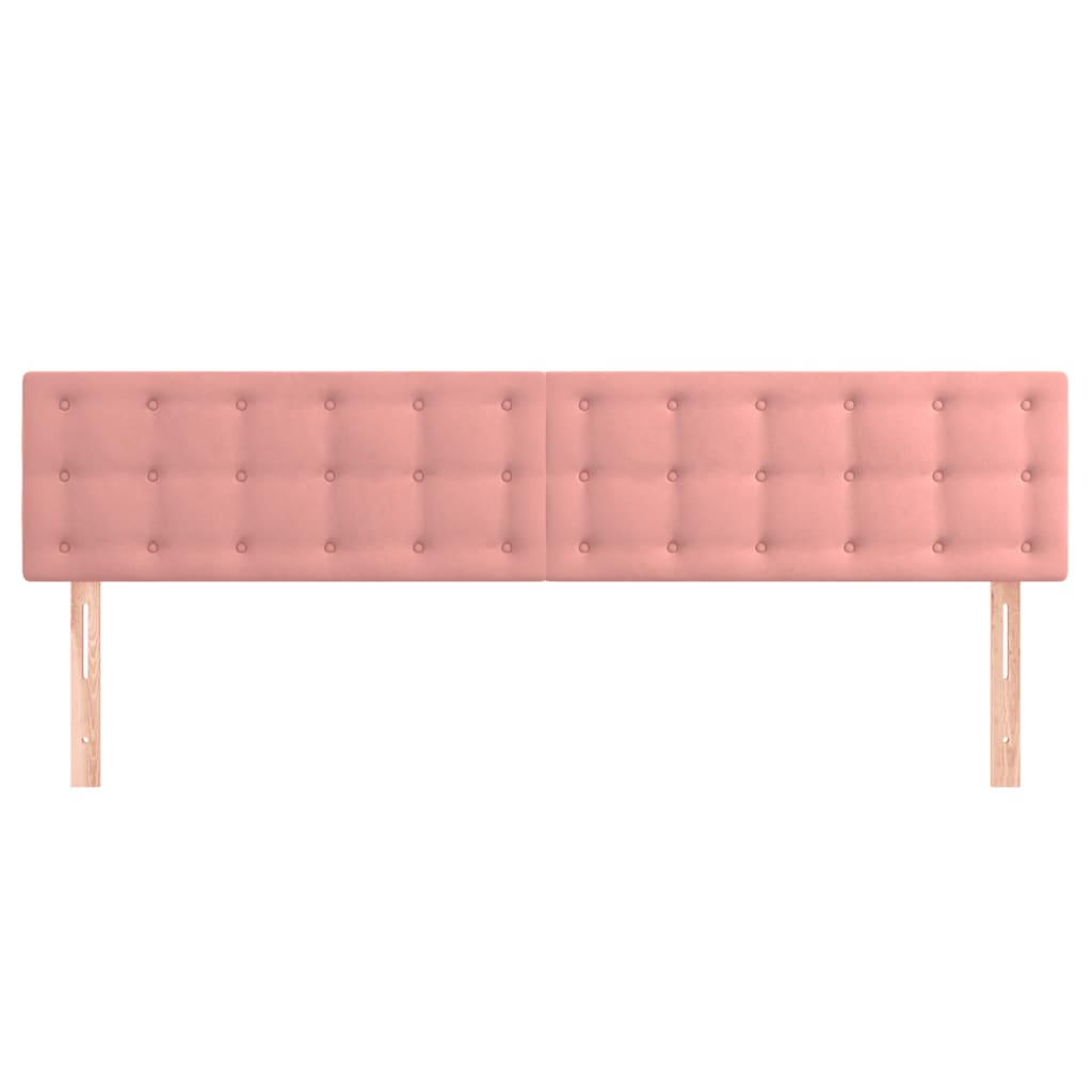Hoofdborden 160x5x78/88 cm fluweel roze is nu te koop bij PeponiXL, paradijselijk wonen!
