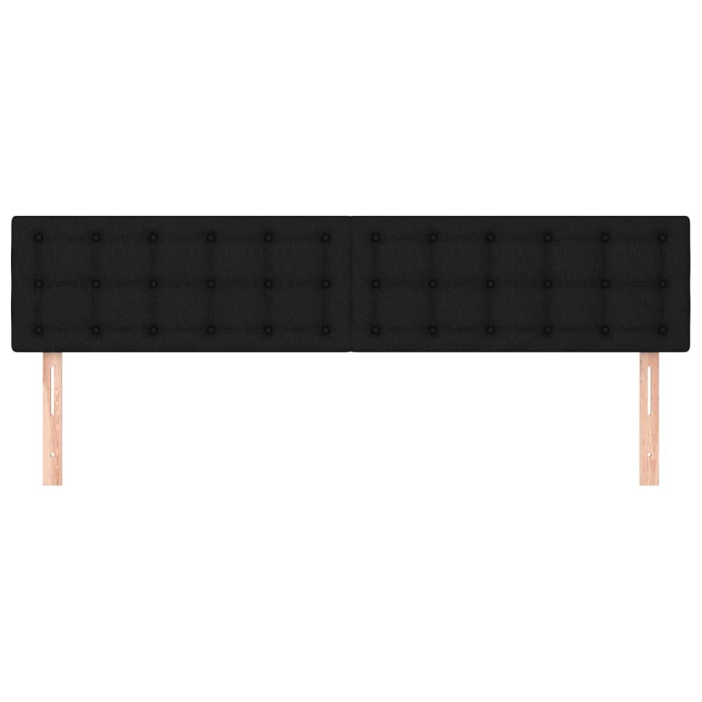Hoofdborden 180x5x78/88 cm stof zwart is nu te koop bij PeponiXL, paradijselijk wonen!