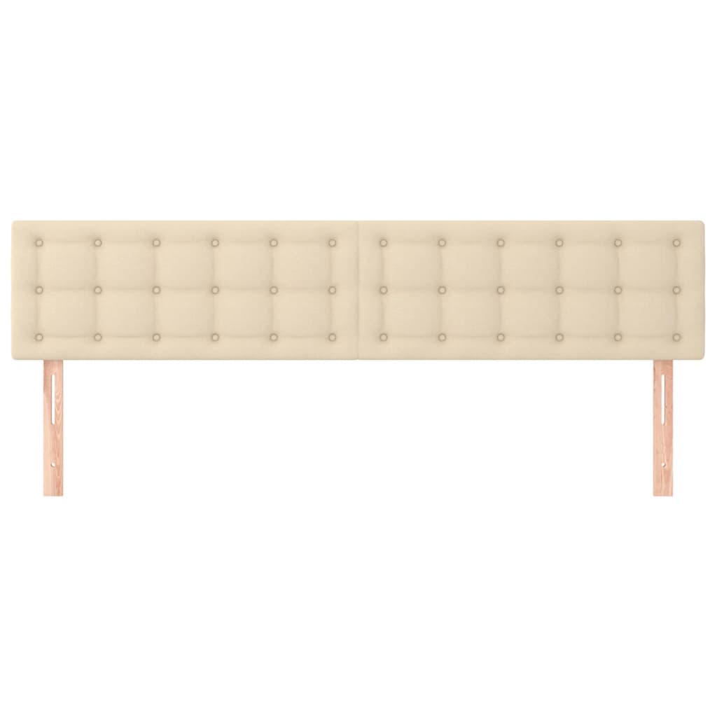 Hoofdborden 180x5x78/88 cm stof crèmekleurig is nu te koop bij PeponiXL, paradijselijk wonen!