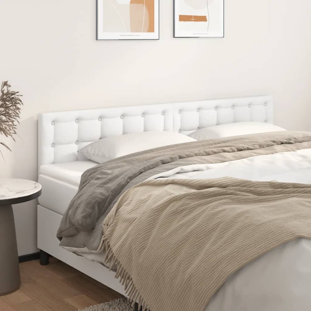 Hoofdborden 180x5x78/88 cm kunstleer wit is nu te koop bij PeponiXL, paradijselijk wonen!