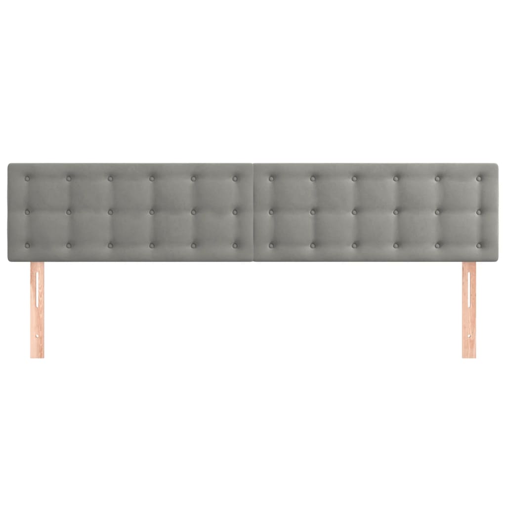 Hoofdborden 180x5x78/88 cm fluweel lichtgrijs is nu te koop bij PeponiXL, paradijselijk wonen!