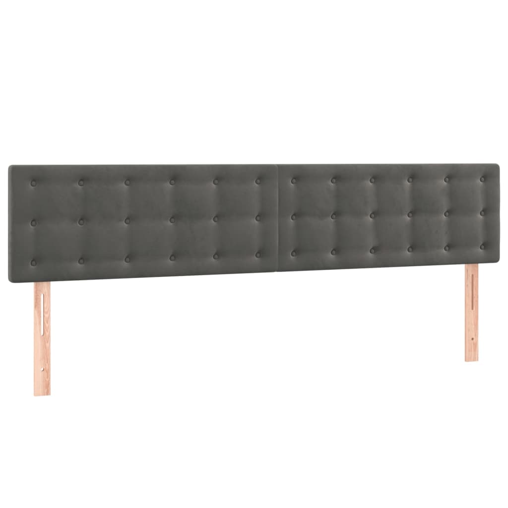 Hoofdborden 180x5x78/88 cm fluweel donkergrijs is nu te koop bij PeponiXL, paradijselijk wonen!