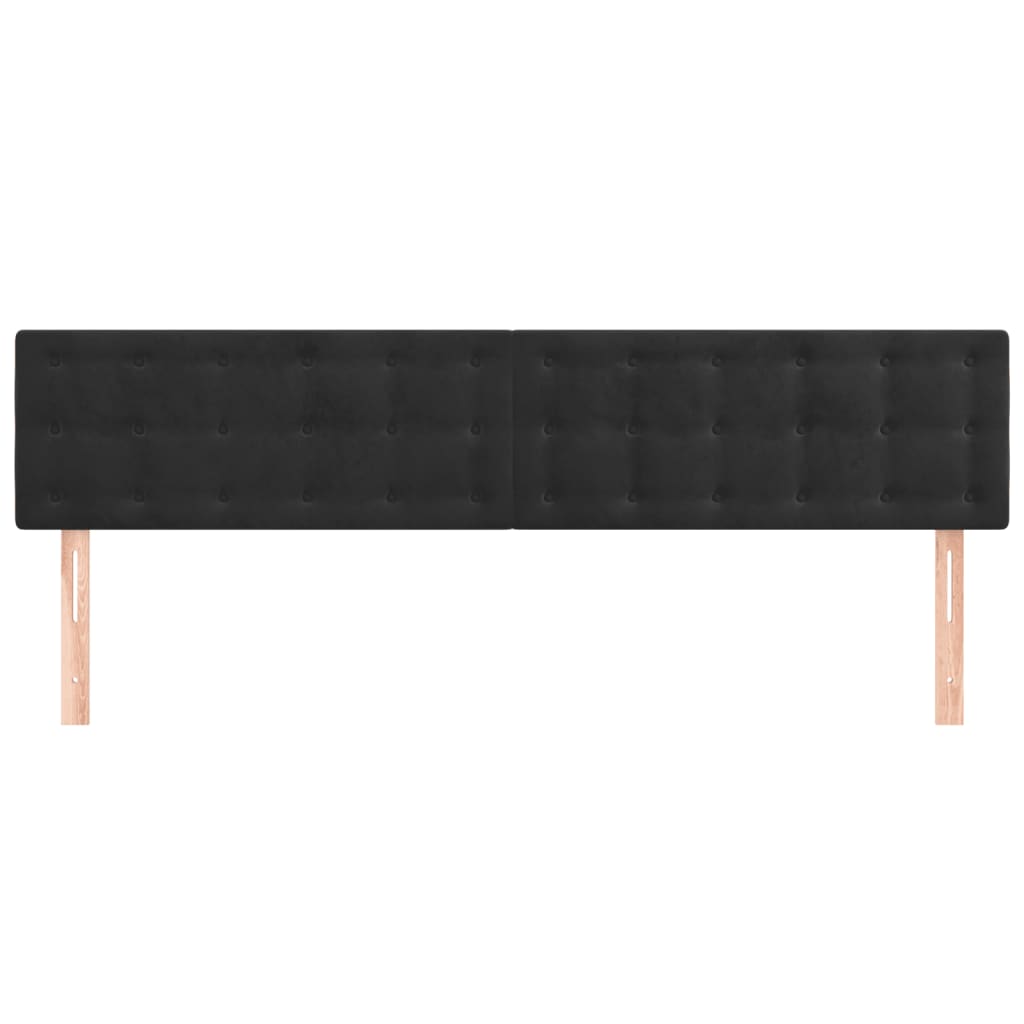 Hoofdborden 180x5x78/88 cm fluweel zwart is nu te koop bij PeponiXL, paradijselijk wonen!