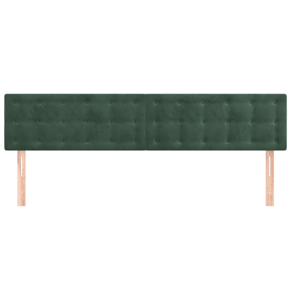Hoofdborden 180x5x78/88 cm fluweel donkergroen is nu te koop bij PeponiXL, paradijselijk wonen!