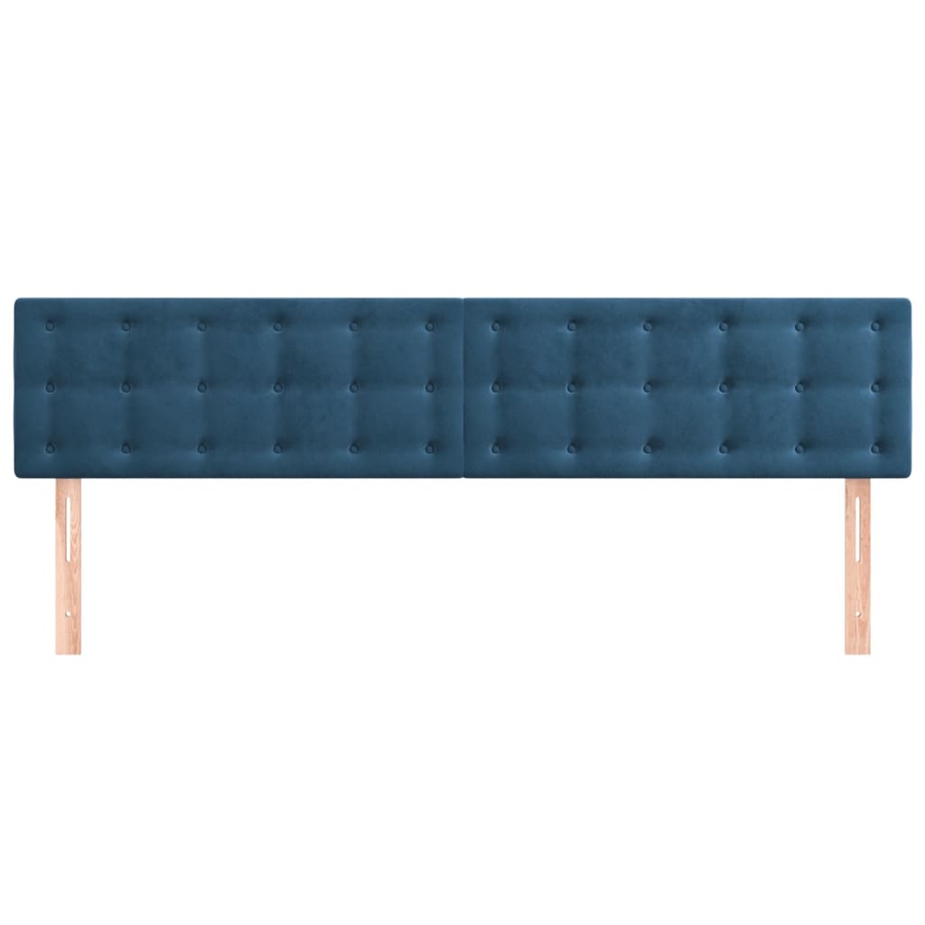 Hoofdborden 2 st 90x5x78/88 cm fluweel donkerblauw is nu te koop bij PeponiXL, paradijselijk wonen!
