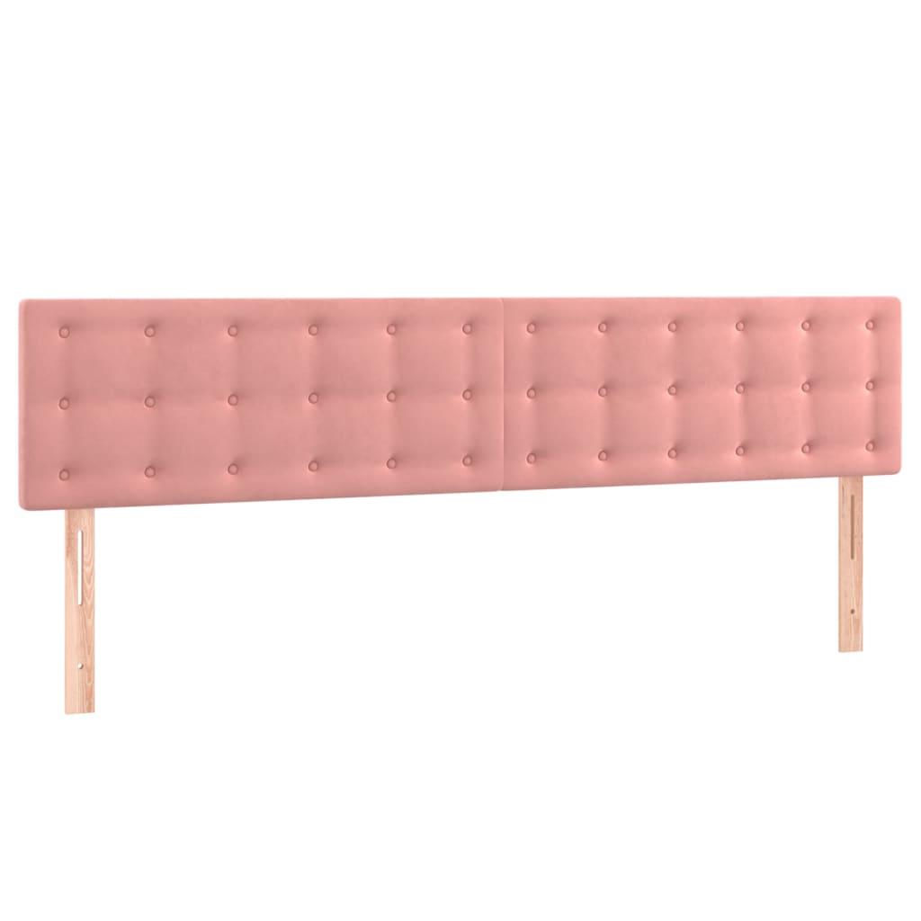 Hoofdborden 180x5x78/88 cm fluweel roze is nu te koop bij PeponiXL, paradijselijk wonen!