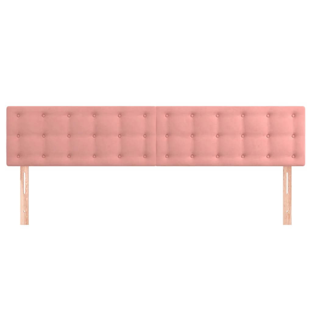 Hoofdborden 180x5x78/88 cm fluweel roze is nu te koop bij PeponiXL, paradijselijk wonen!