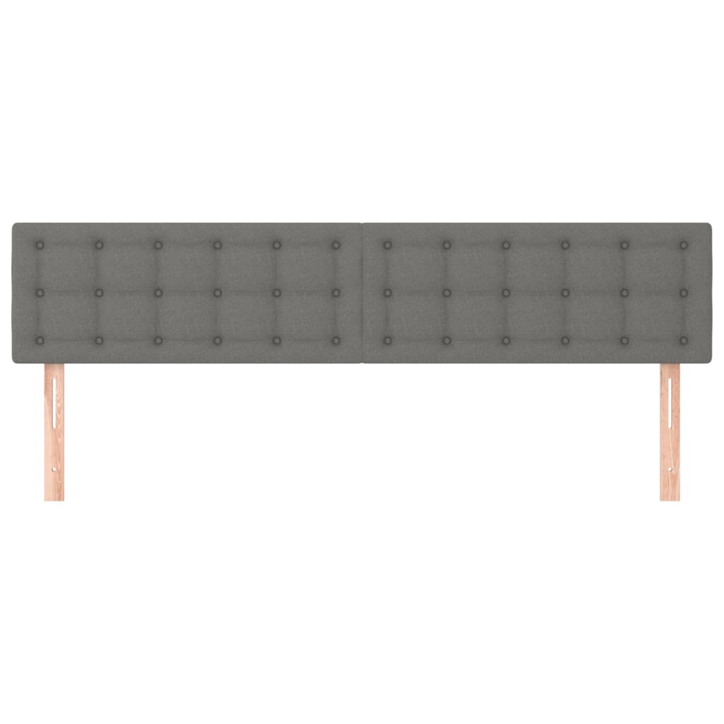Hoofdborden 200x5x78/88 cm stof donkergrijs is nu te koop bij PeponiXL, paradijselijk wonen!
