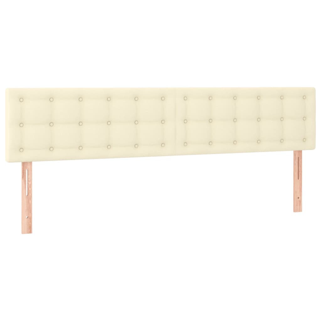 Hoofdborden 200x5x78/88 cm kunstleer crèmekleurig is nu te koop bij PeponiXL, paradijselijk wonen!