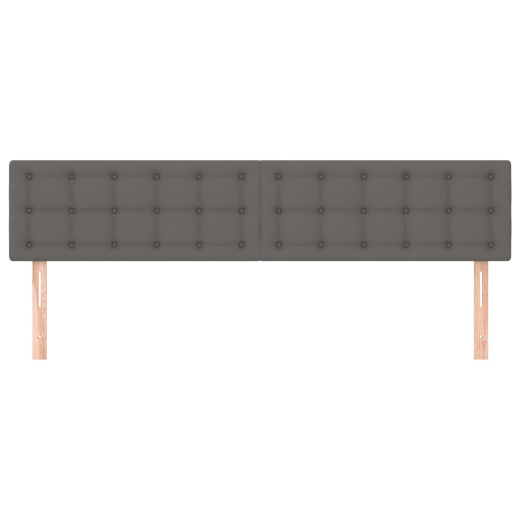 Hoofdborden 200x5x78/88 cm kunstleer grijs is nu te koop bij PeponiXL, paradijselijk wonen!