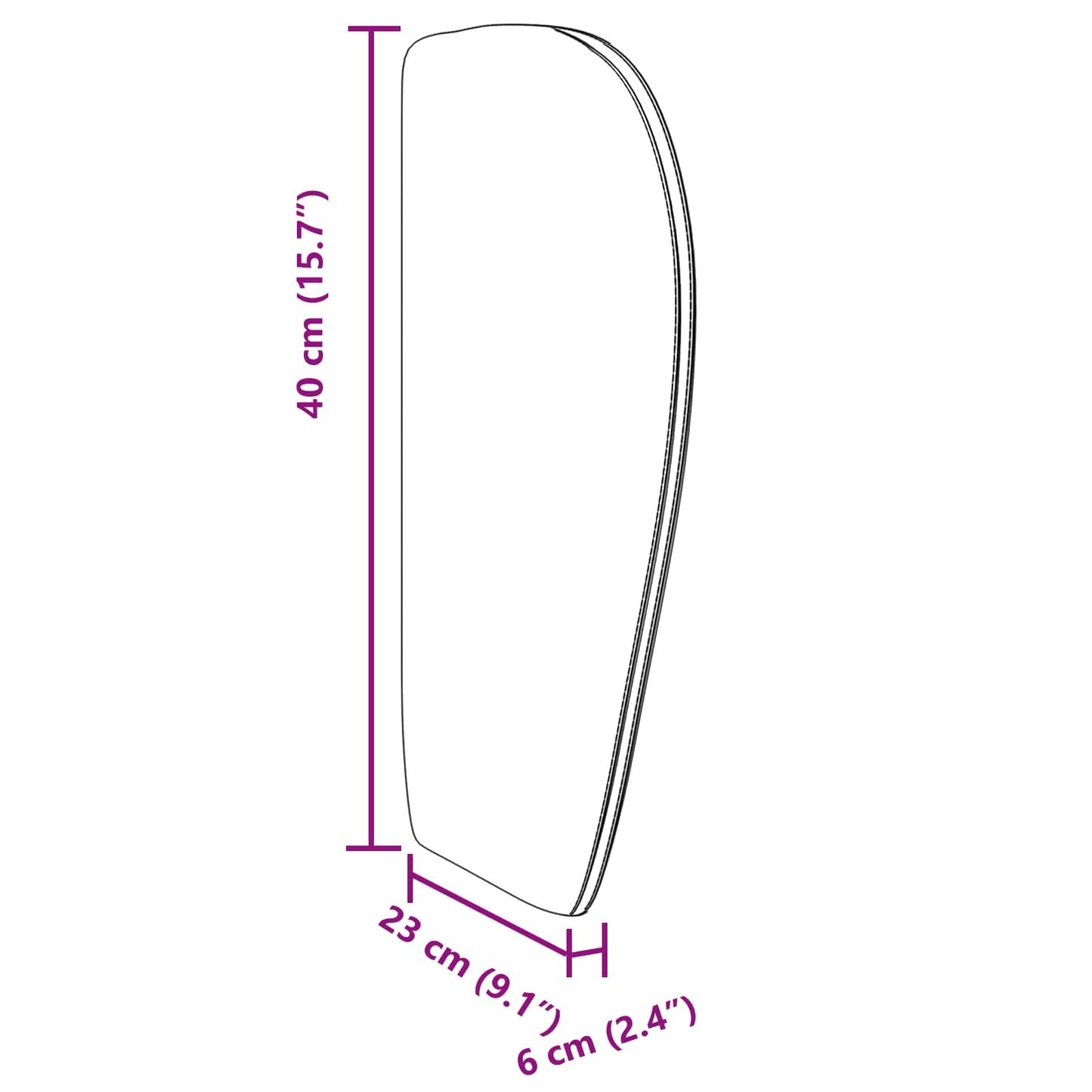 Hoofdbord oor Blauw 40 x 23 x 6 cm Stof is nu te koop bij PeponiXL, paradijselijk wonen!