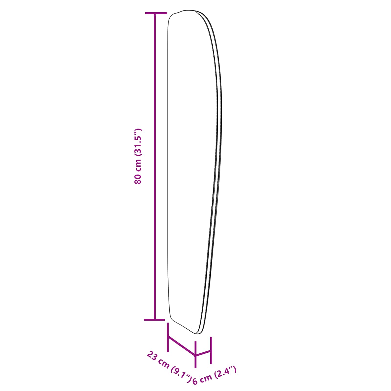 Hoofdbord oor Wit 80 x 23 x 6 cm PVC is nu te koop bij PeponiXL, paradijselijk wonen!