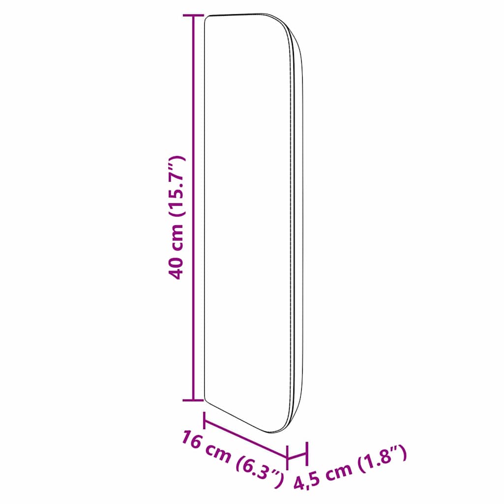 Hoofdbord met hoofdeinde Zwart 40.5 x 4 x 40.5 cm Stof