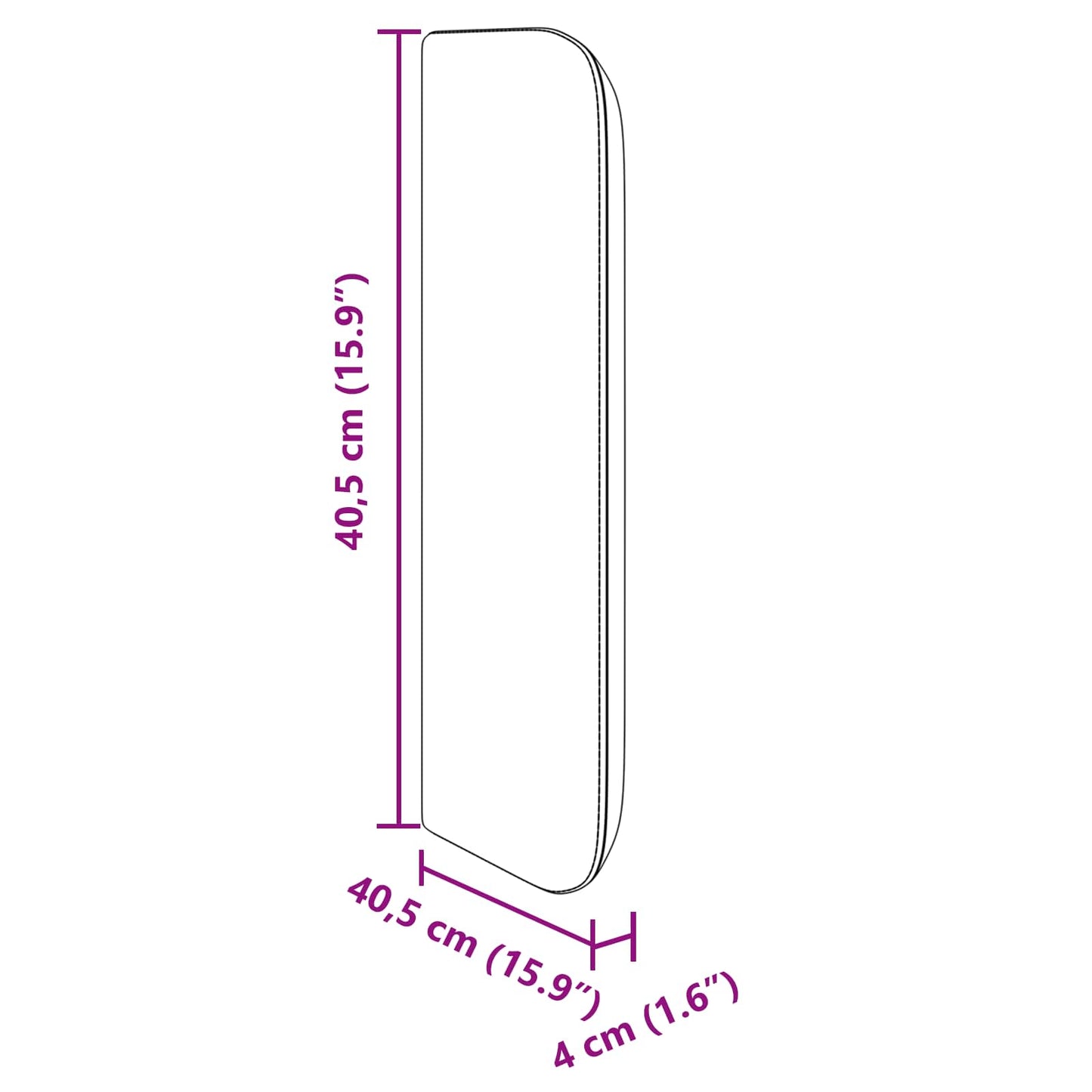 Hoofdbord oor Groen 40,5 x 40,5 x 4 cm Stof is nu te koop bij PeponiXL, paradijselijk wonen!