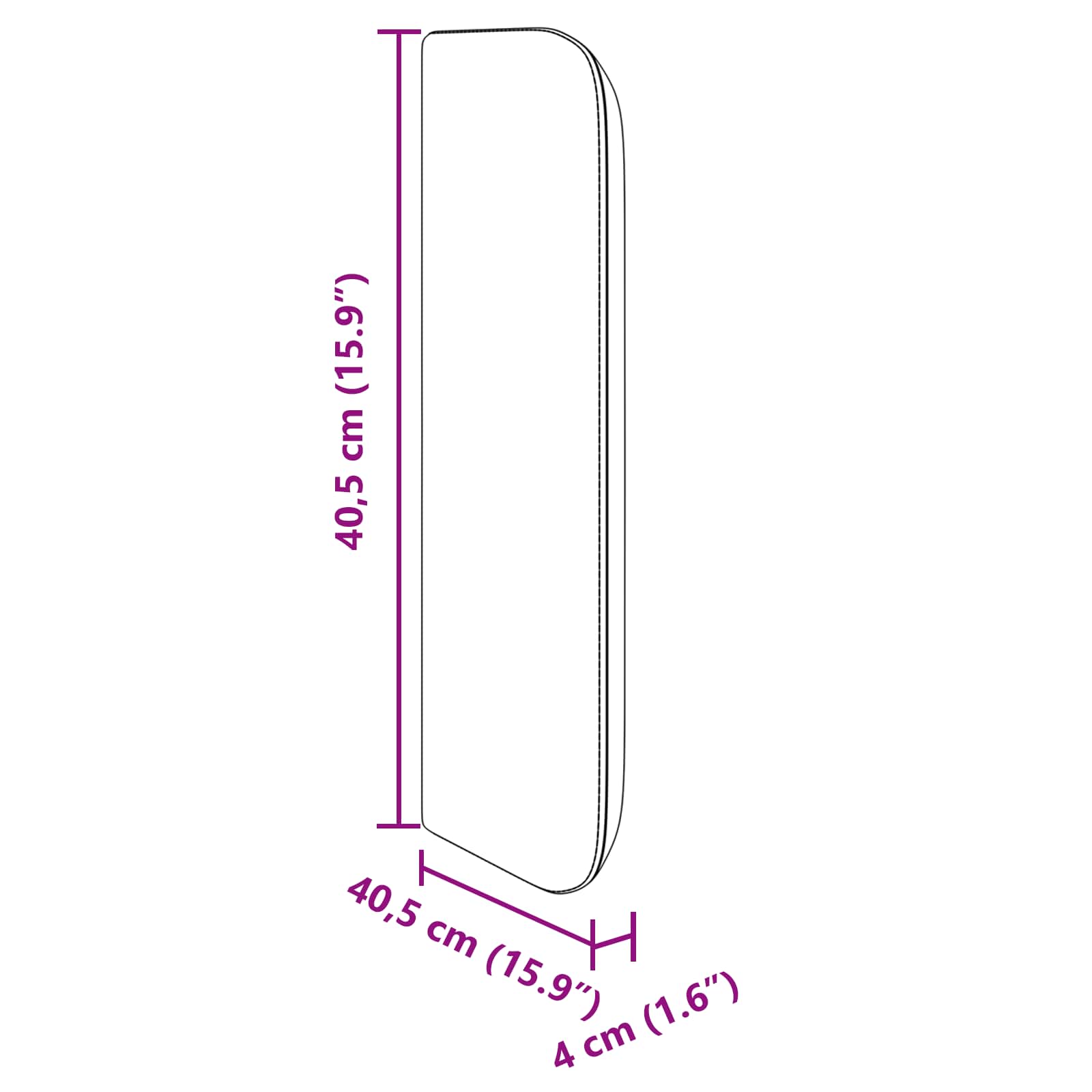 Hoofdbord oor Groen 40,5 x 40,5 x 4 cm Stof is nu te koop bij PeponiXL, paradijselijk wonen!
