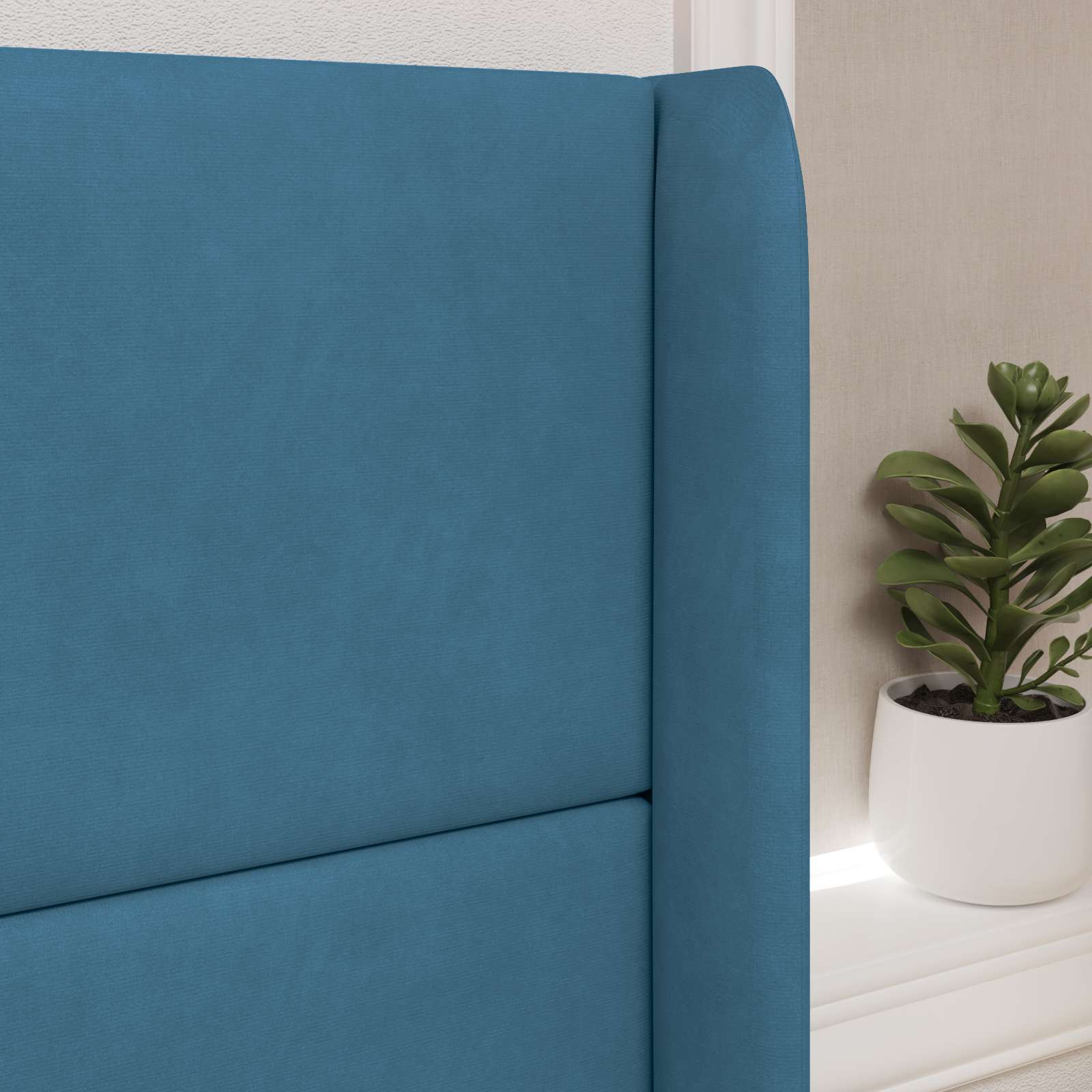 Hoofdbord oor Blauw 80 x 16 x 4 cm Fluweel is nu te koop bij PeponiXL, paradijselijk wonen!