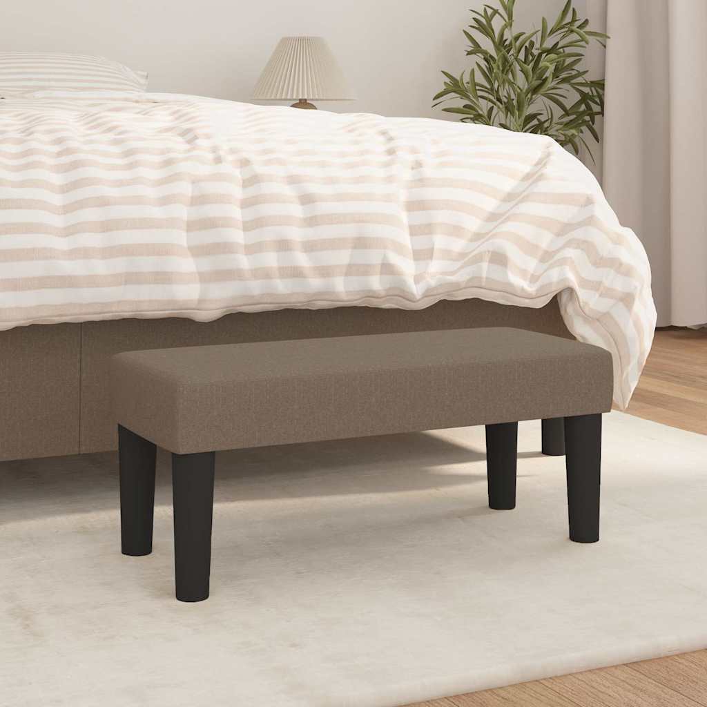 Bankje 70x30x30 cm stof taupe is nu te koop bij PeponiXL, paradijselijk wonen!