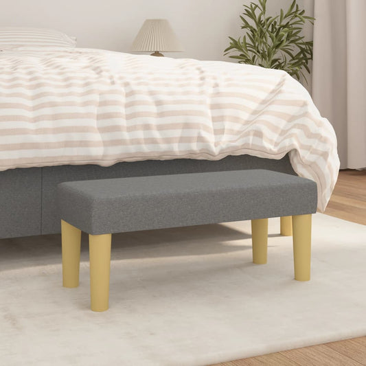 Bankje 70x30x30 cm stof donkergrijs is nu te koop bij PeponiXL, paradijselijk wonen!