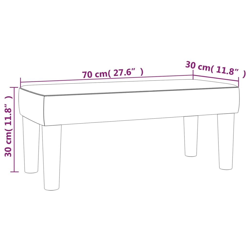 Bankje 70x30x30 cm stof bruin is nu te koop bij PeponiXL, paradijselijk wonen!