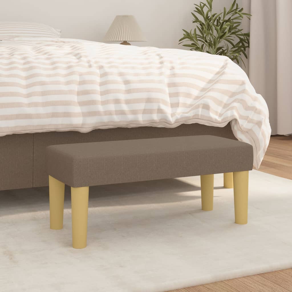 Bankje 70x30x30 cm stof taupe is nu te koop bij PeponiXL, paradijselijk wonen!
