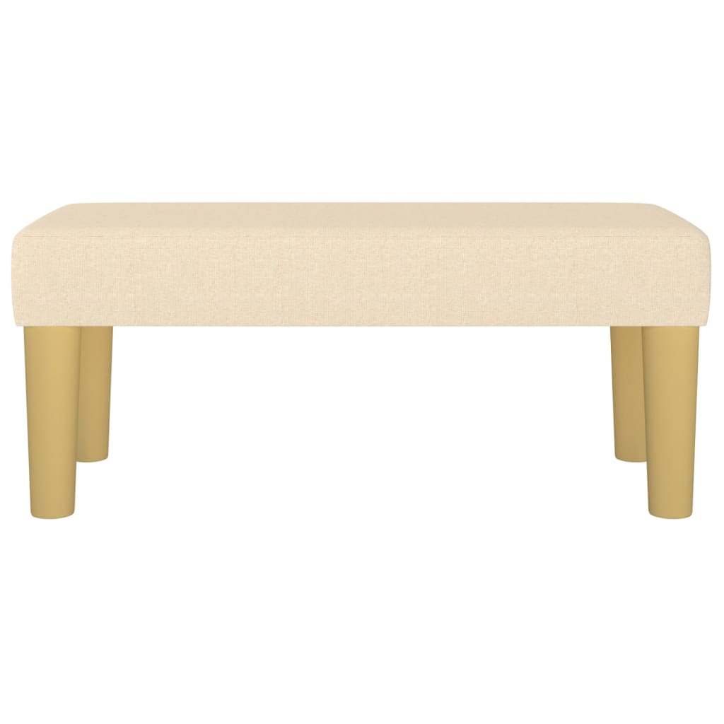 Bankje 70x30x30 cm stof crèmekleurig is nu te koop bij PeponiXL, paradijselijk wonen!