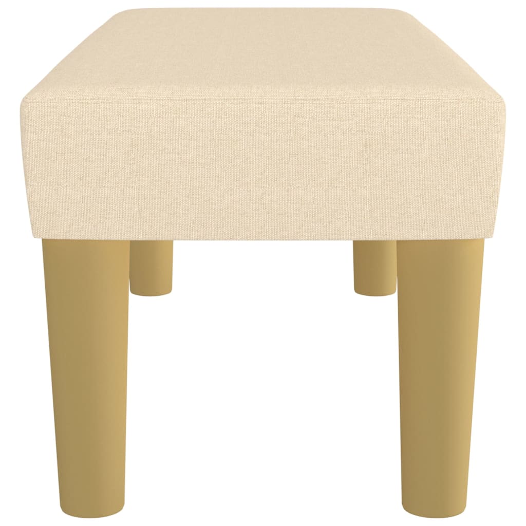 Bankje 70x30x30 cm stof crèmekleurig is nu te koop bij PeponiXL, paradijselijk wonen!