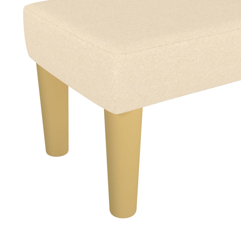 Bankje 70x30x30 cm stof crèmekleurig is nu te koop bij PeponiXL, paradijselijk wonen!