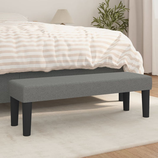 Bankje 100x30x30 cm stof donkergrijs is nu te koop bij PeponiXL, paradijselijk wonen!
