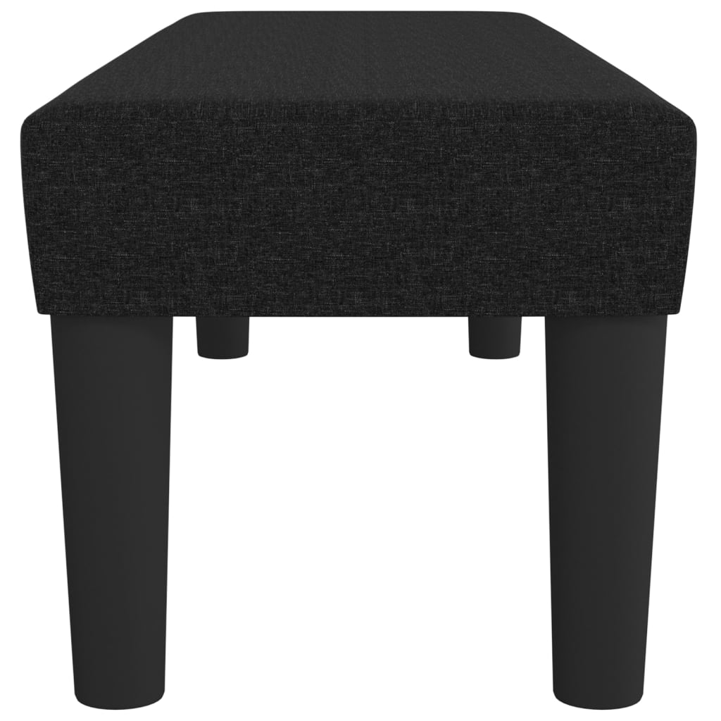 Bankje 100x30x30 cm stof zwart is nu te koop bij PeponiXL, paradijselijk wonen!