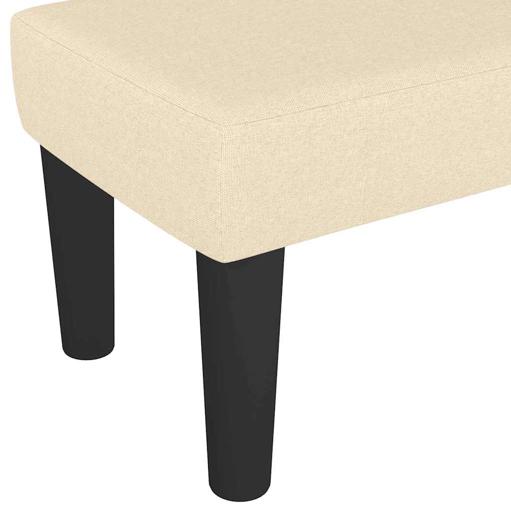 Bankje 100x30x30 cm stof crèmekleurig is nu te koop bij PeponiXL, paradijselijk wonen!
