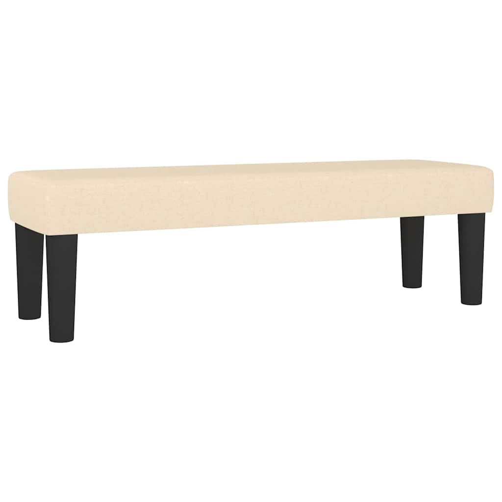 Bankje 100x30x30 cm stof crèmekleurig is nu te koop bij PeponiXL, paradijselijk wonen!