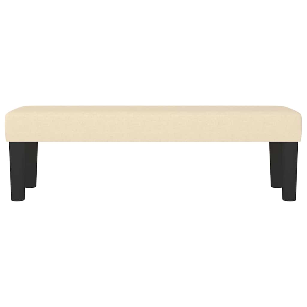 Bankje 100x30x30 cm stof crèmekleurig is nu te koop bij PeponiXL, paradijselijk wonen!