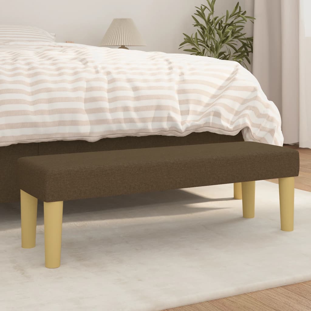 Bankje 100x30x30 cm stof donkerbruin is nu te koop bij PeponiXL, paradijselijk wonen!